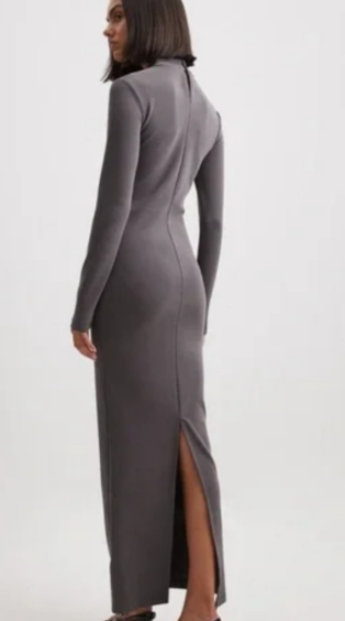 NAKD - Modal Maxi Collar Dress - Grey