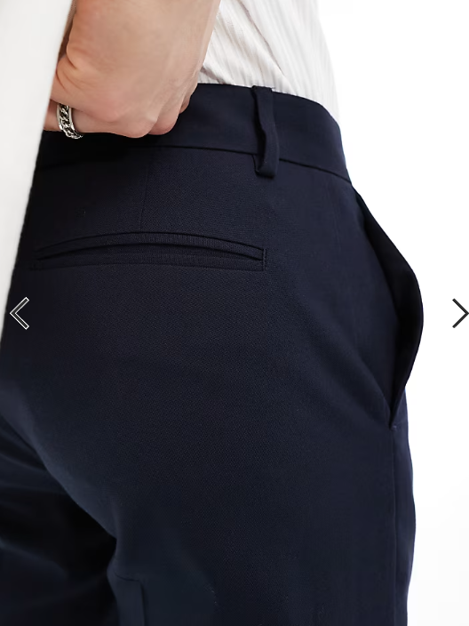 ASOS DESIGN smart slim fit trousers in navy