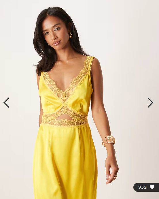 Never Fully Dressed Petite Mimi slip midaxi dress in yellow