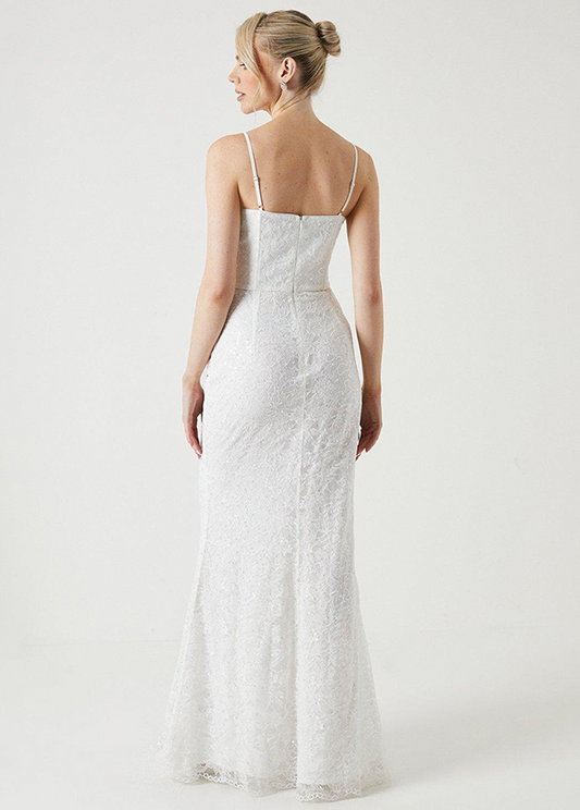 Sequin Lace Wedding Dress