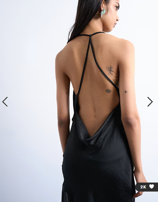 Topshop occasion mixed fabric cowl neck dress in black