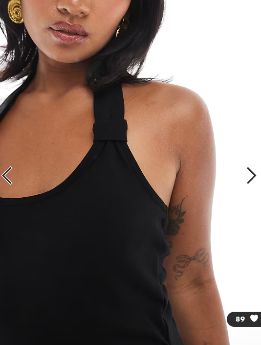 4th & Reckless Petite exclusive knot detail halterneck maxi dress in black