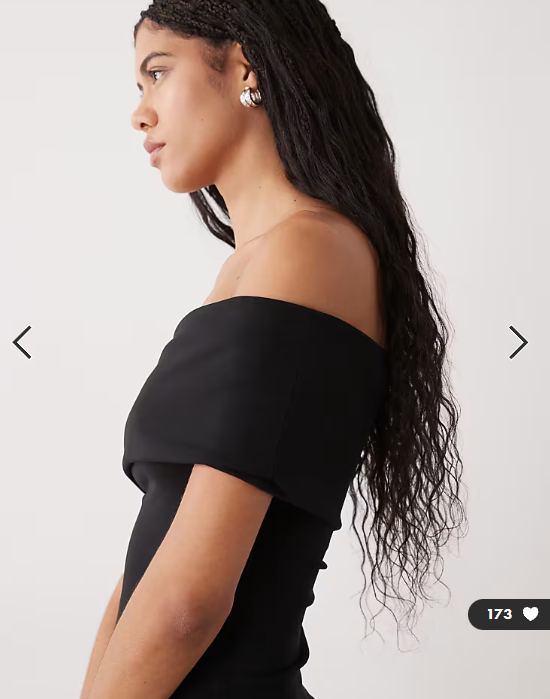 Weekday bardot top in black