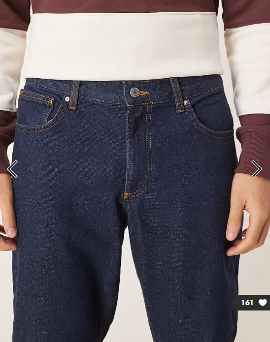 ASOS DESIGN tapered jeans in indigo