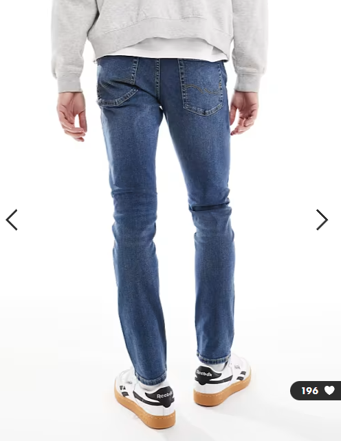 Jack & Jones Intelligence Glenn slim fit jeans in mid blue