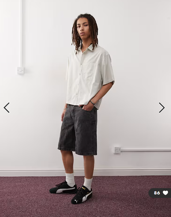 COLLUSION boxy linen mix short sleeve shirt in oatmeal