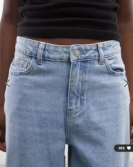 Noisy May Alexa mid rise wide leg jeans in light blue denim