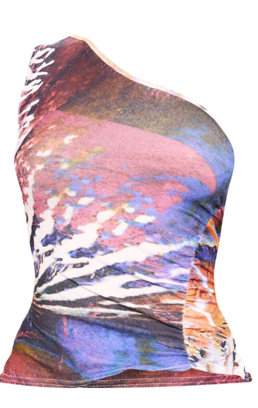 Mesh Rushed Front Top