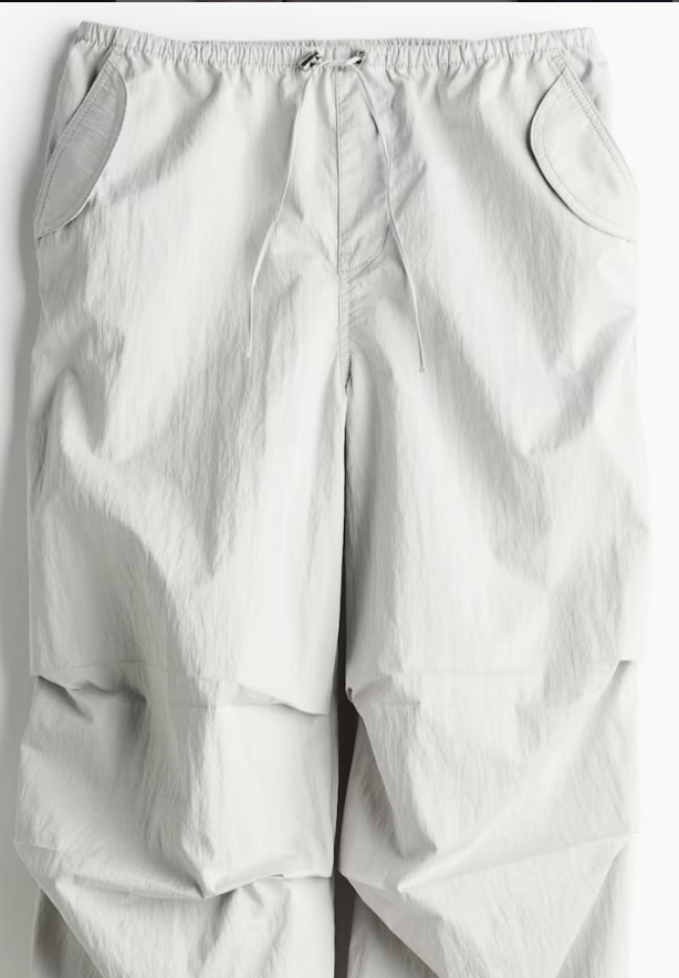 H&M - PARACHUTE PANTS - Lt Grey