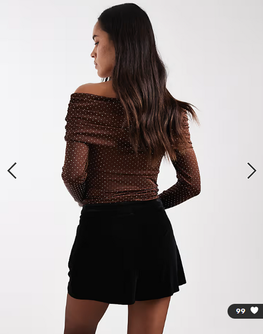 Miss Selfridge - Tailored velvet micro short in black