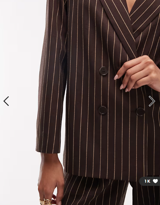 COLLUSION oversized blazer in brown pinstripes