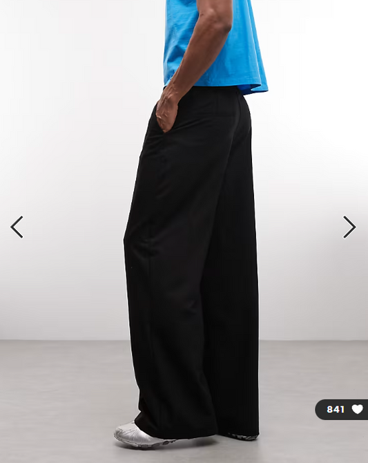 COLLUSION tailored relaxed trousers in black