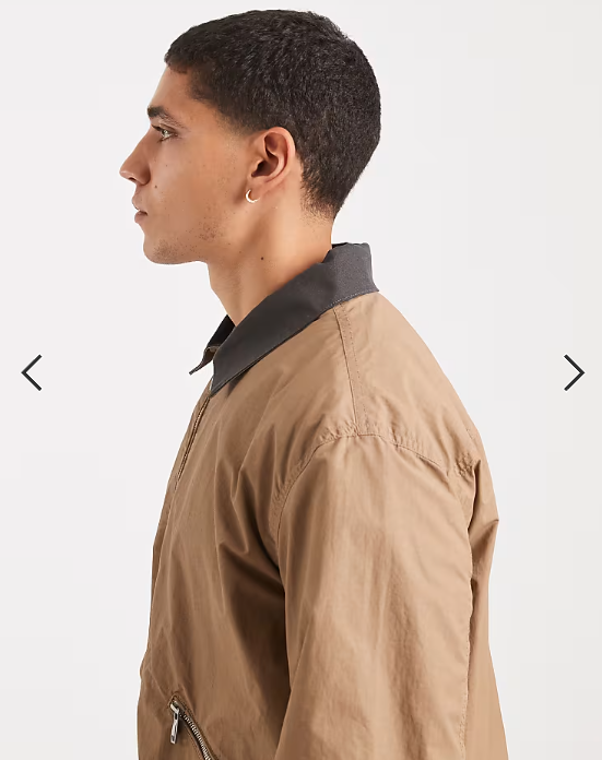 ONLY & SONS lightweight bomber jacket in light brown