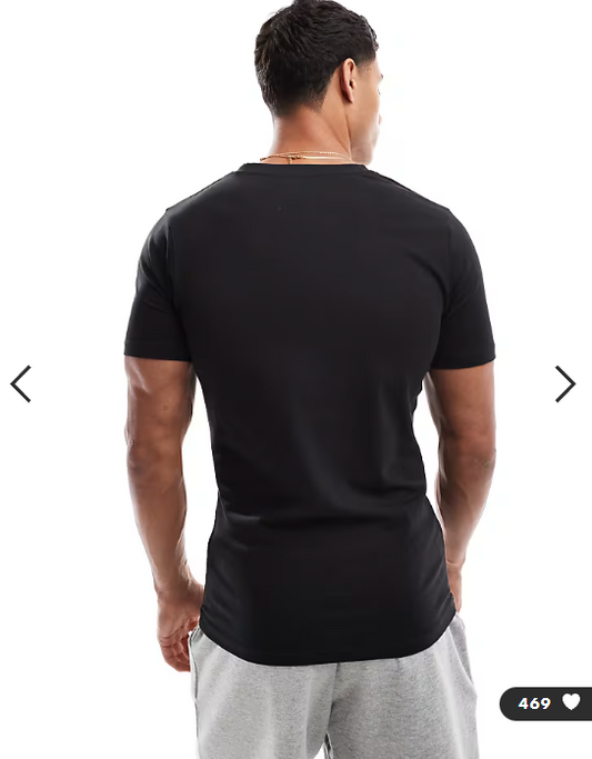 Jack & Jones muscle fit t-shirt in black.