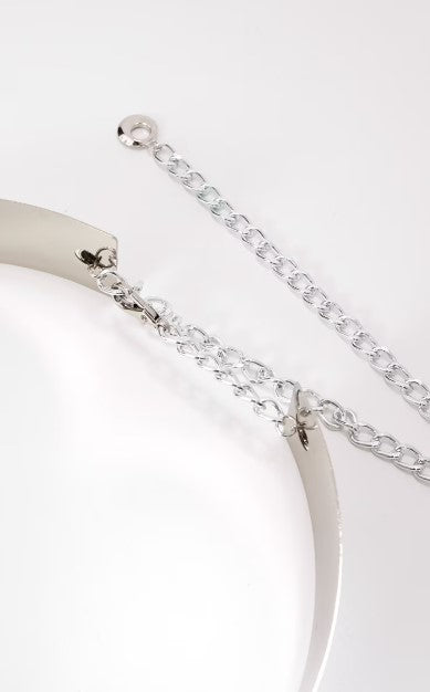 Silver Metal Plated Waist Belt