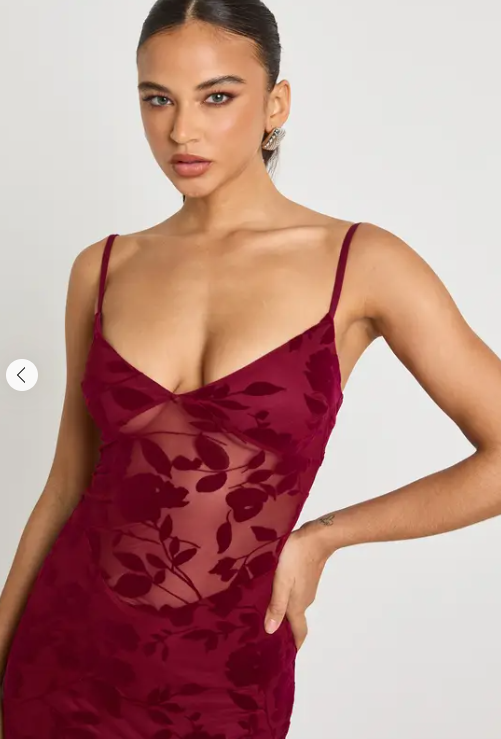 boohoo Strappy Devore Maxi Dress