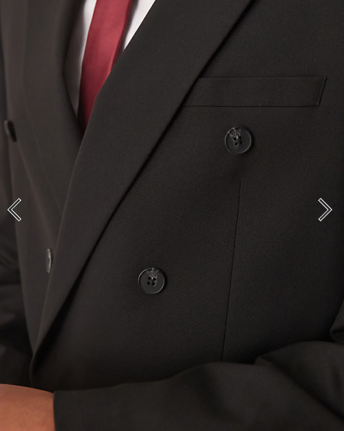ASOS DESIGN double breasted slim suit jacket in black