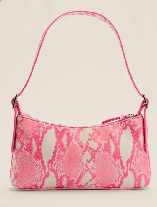 NAKD - Snake Baguette Bag-Pink Snake