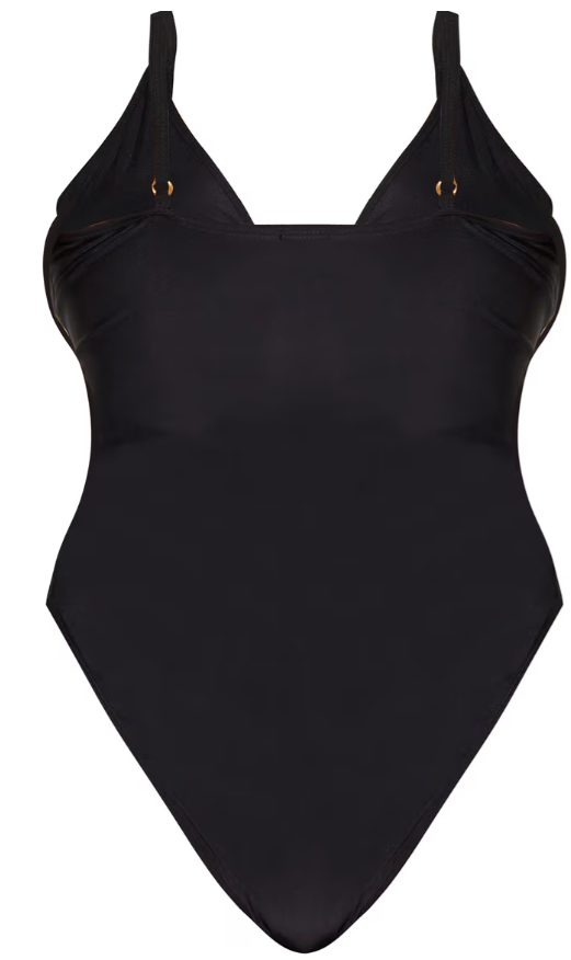 Plt - Plus Black Knot Front Cut Out Swimsuit