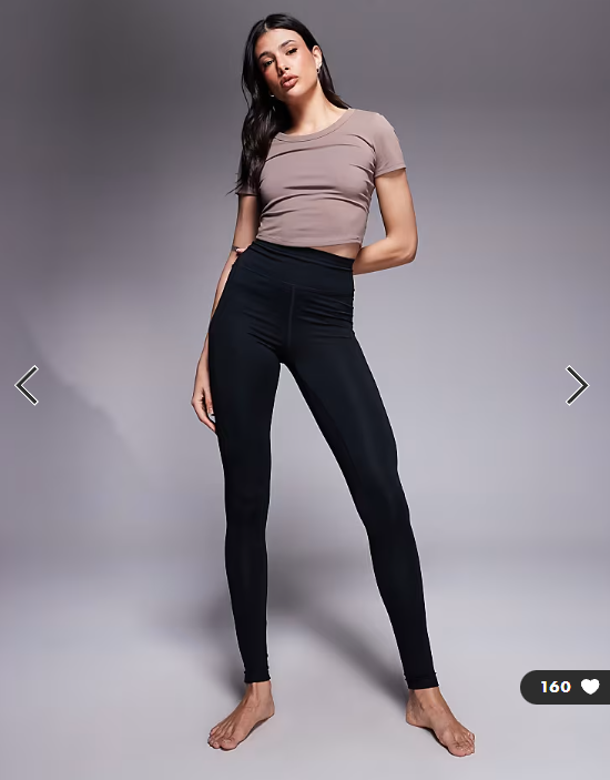 4505 Tall Icon soft touch high waist yoga leggings in black