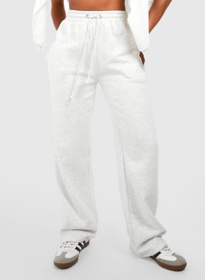 Boohoo Basic Straight Leg Jogger - ash grey