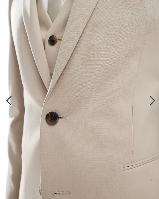 ASOS DESIGN skinny suit jacket in stone