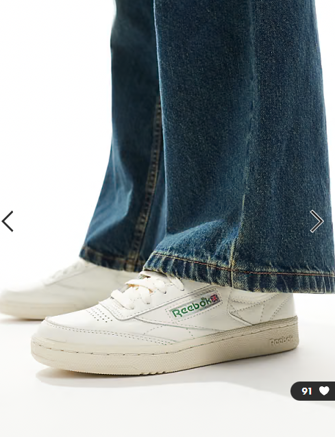 Reebok club c 85 vintage trainers in off white