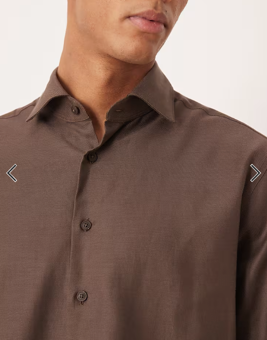 Mango premium 100% cotton shirt in brown
