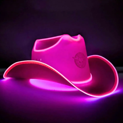 Neon cowboys light up cowbody hat