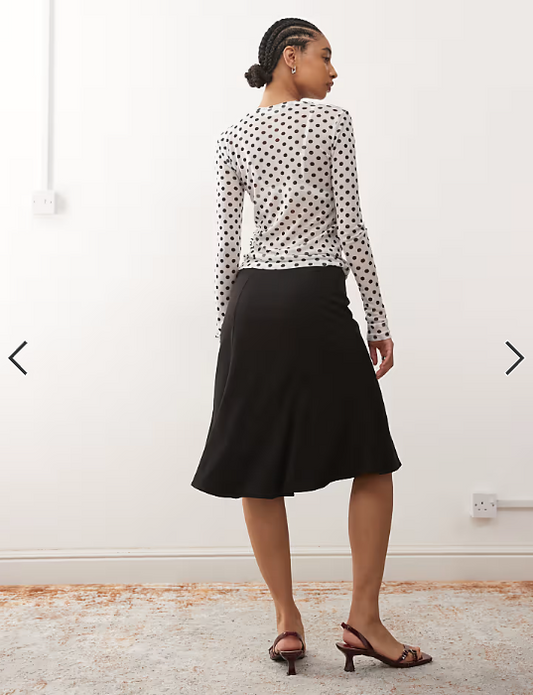 Weekday - misi skirt with slit in black