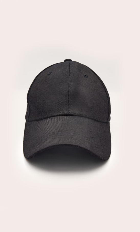 Black Plain Baseball Cap