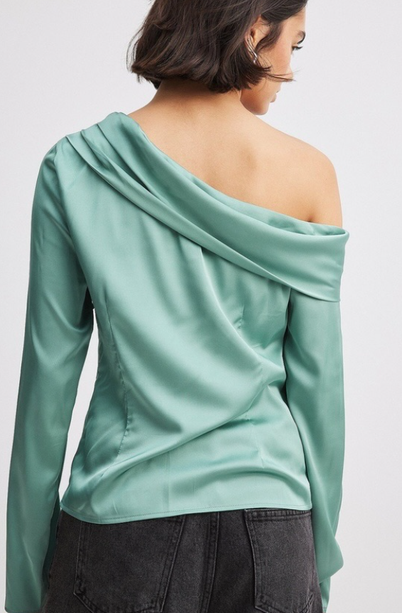 Na kd Draped one shoulder shirt