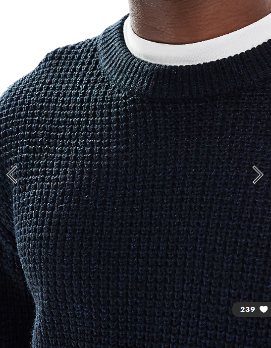 Jack & Jones crew jumper in speckled navy