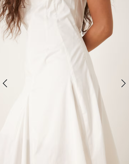 ASOS DESIGN sleeveless waisted midi dress in white
