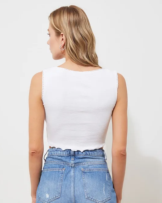 Ribbed crop top