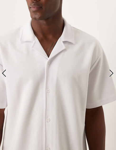 ASOS DESIGN heavyweight relaxed polo shirt in white soft touch.