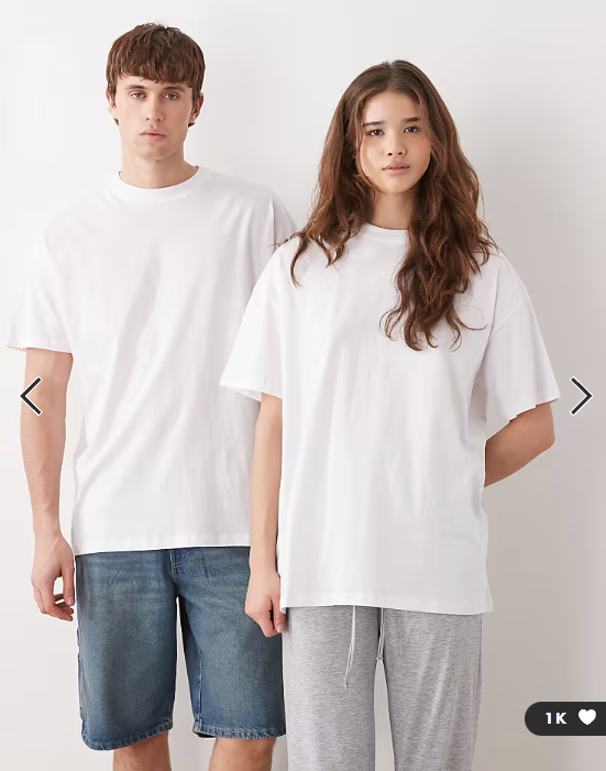COLLUSION Unisex white T-shirt