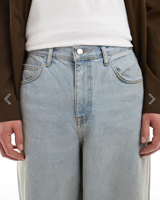 Asos - super baggy fit jeans with a tint in light blue wash