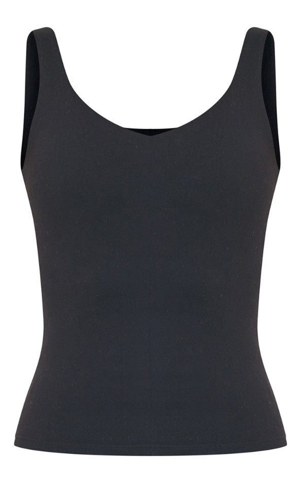 Black Sculpt Longline Padded Sports Bra