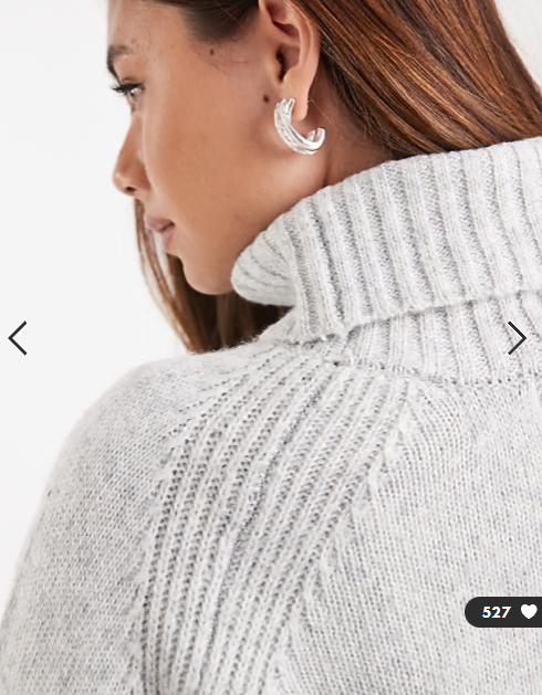 Brave Soul high neck soft touch jumper in light grey