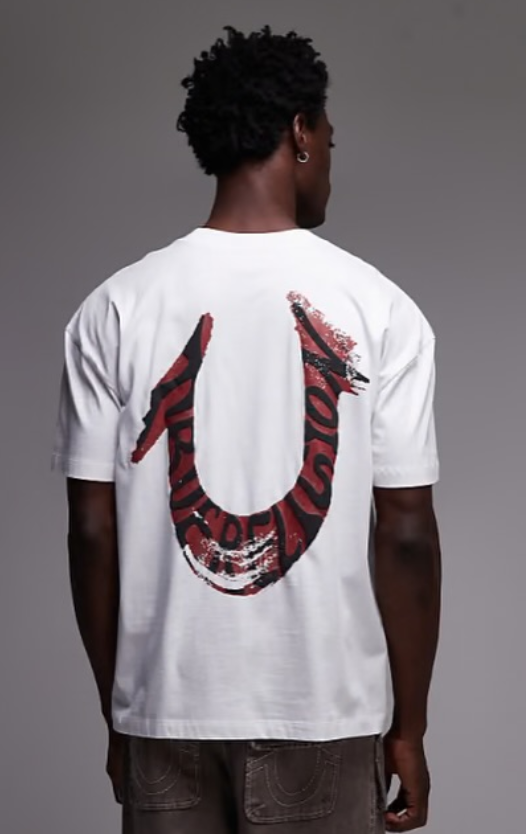 True Religion painted logo back oversized t shirt