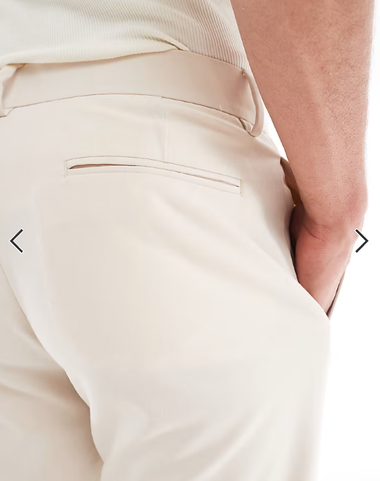 ASOS DESIGN four way stretch skinny suit trousers in stone
