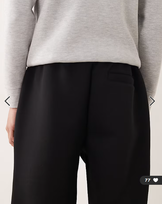 ASOS DESIGN heavyweight tapered fit jogger in scuba-style fabric in black
