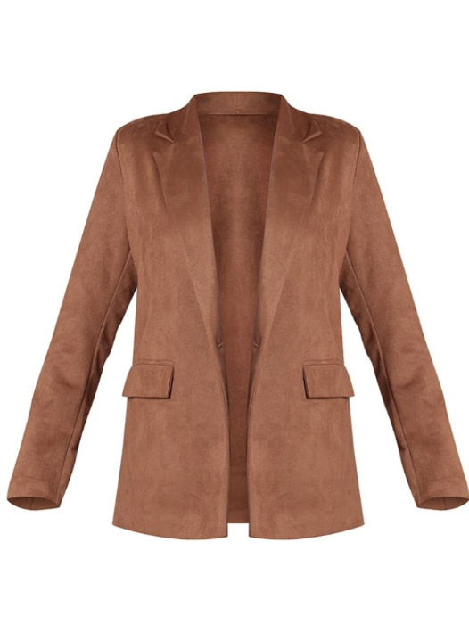 Plt - Brown Faux Suede Blazer