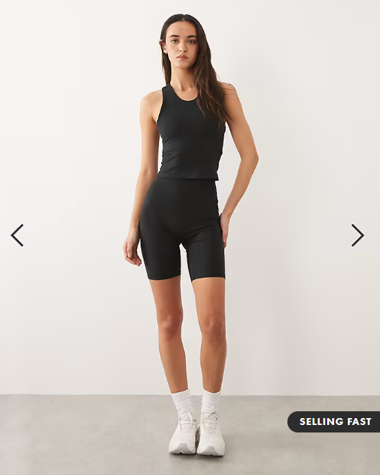 4505 Icon soft touch racer back vest with inner bra and removable padding in black