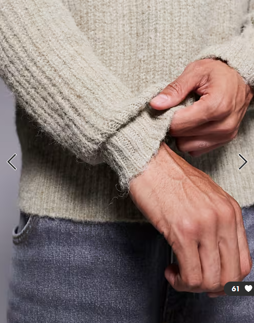 ASOS DESIGN relaxed knit crew neck sweater in sage green