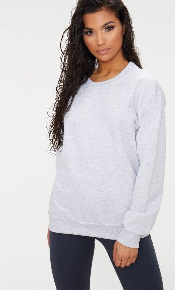 Recycled Ash Grey Oversized Sweatshirt