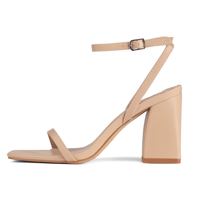 RAID Blaire Block Heels in Nude