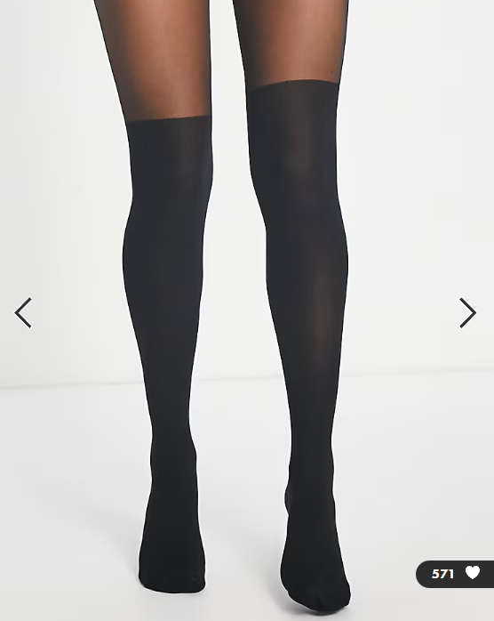 Vero Moda stocking illusion tights in black
