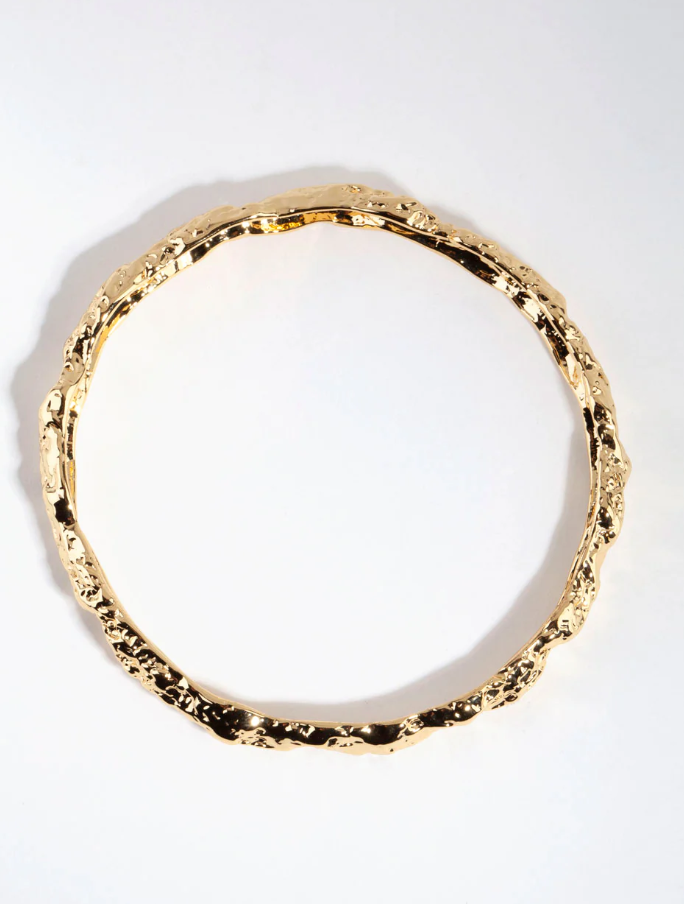 Gold Textured Bangle